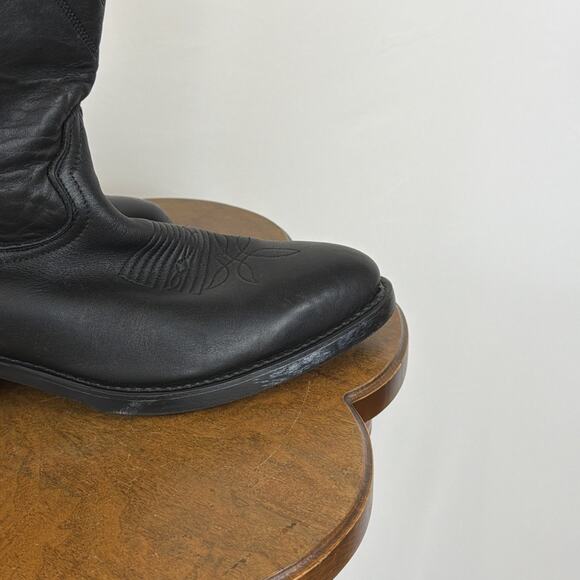 Durango Black Leather Western Boots Tonal Stitching Men\'s 9.5 Style TR780 main image 4